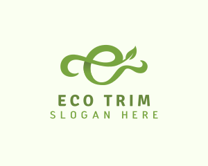 Natural Organic Letter E logo design