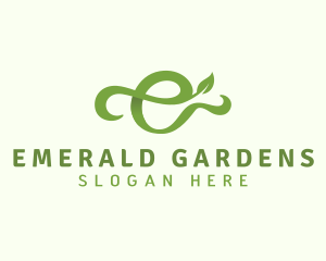 Natural Organic Letter E logo design