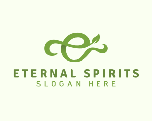 Natural Organic Letter E logo design