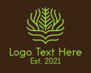 Sustainability - Seedling Art Leaf Vines logo design