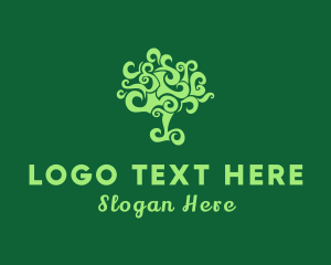 Ecology - Curly Tree Forest logo design