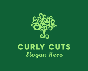 Curly - Curly Tree Forest logo design