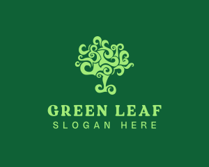 Curly Tree Plant logo design