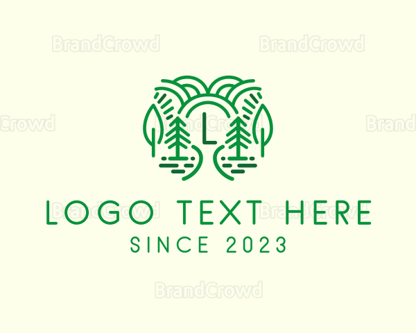 Outdoor Forest Tree Plantation Logo