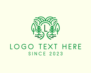Hills - Outdoor Forest Tree Plantation logo design