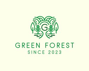 Outdoor Forest Tree Plantation logo design