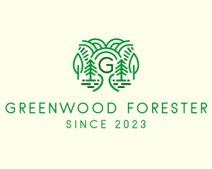 Outdoor Forest Tree Plantation logo design