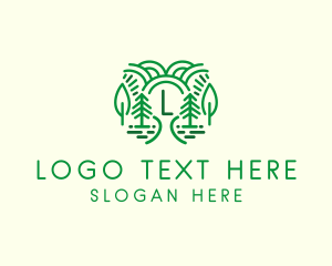 Outdoor Forest Tree Plantation Logo