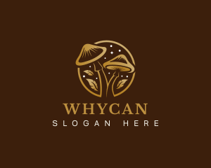 Fungus - Mushroom Botanical Fungi logo design