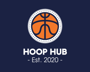 Hoop - Basketball League Tournament logo design