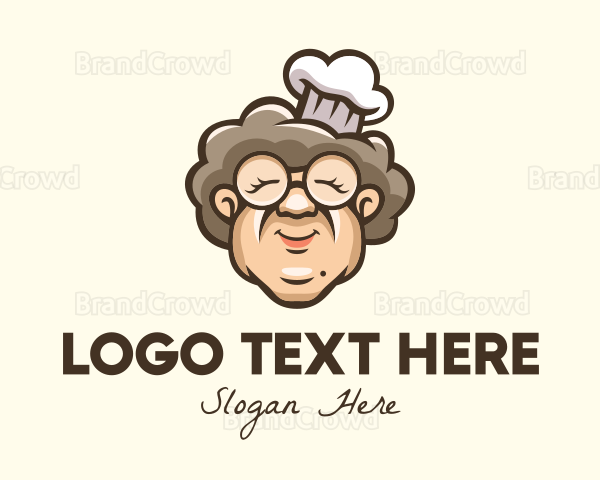 Grandmother Chef Cook Logo