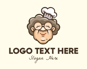 Pastry Chef - Grandmother Chef Cook logo design
