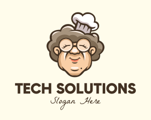 Grandmother Chef Cook Logo