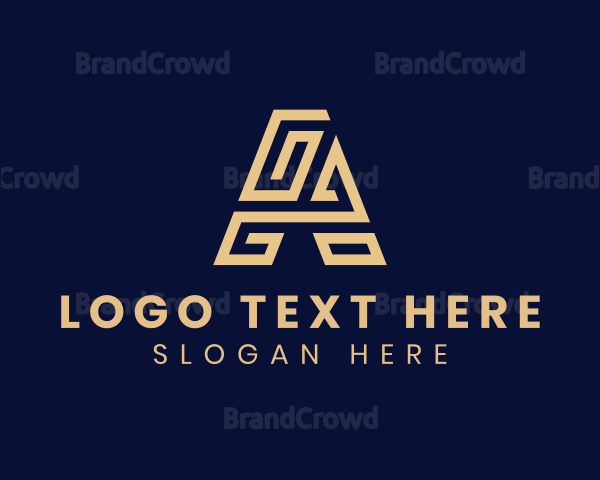 Modern Professional Maze Letter A Logo