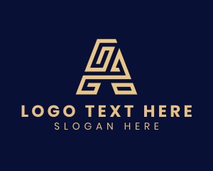 Lettermark - Modern Professional Maze Letter A logo design