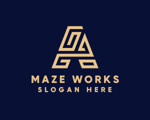 Maze - Modern Professional Maze Letter A logo design