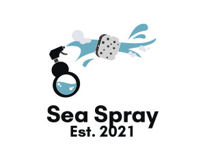 Bottle Spray Cleaner logo design