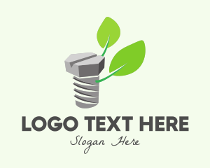Environment - Organic Mechanical Screw logo design