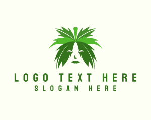Herb - Leaf Natural Cannabis logo design