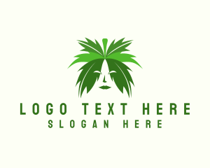 Natural - Leaf Natural Cannabis logo design