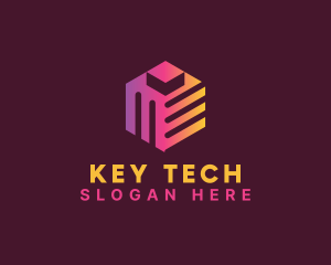 Digital Tech Cube  logo design