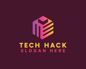 Digital Tech Cube  logo design