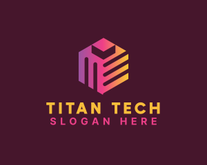 Digital Tech Cube  logo design