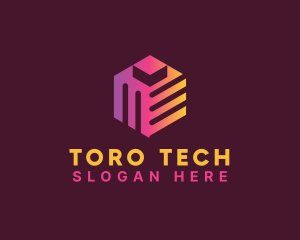 Digital Tech Cube  logo design