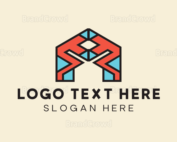 Geometric Architectural Letter A Logo