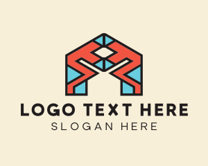 Symbol - Geometric Architectural Letter A logo design