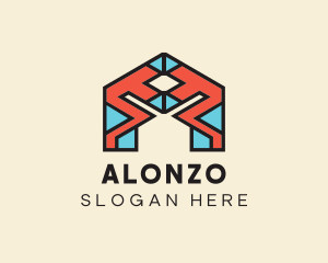 Geometric Architectural Letter A logo design