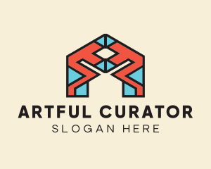 Geometric Architectural Letter A logo design