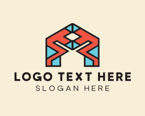 Art - Geometric Architectural Letter A logo design