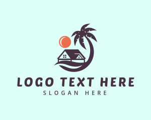 Coast - Palm Tree House logo design