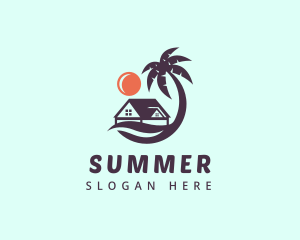 Palm Tree House logo design