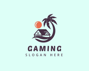 Lodging - Palm Tree House logo design