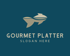 Platter - Fish Seafood Aquarium logo design