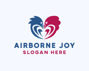 Romantic Love Birds logo design