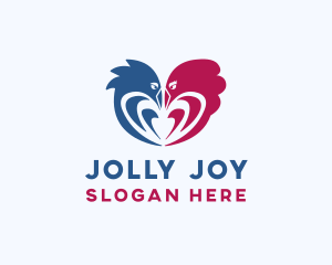 Romantic Love Birds logo design