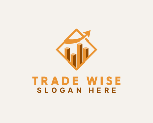 Trader - Graph Financing Statistics logo design
