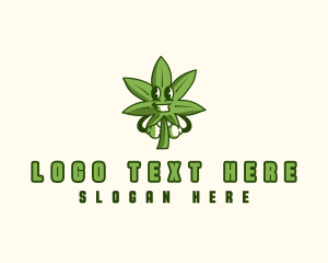 Character - Cannabis Leaf Farm logo design