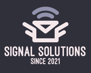 Signal - Envelope Mail Signal logo design