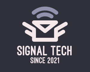 Signal - Envelope Mail Signal logo design