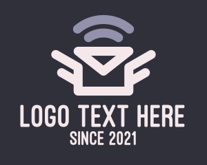 Wifi - Envelope Mail Signal logo design