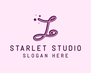 Actress - Feminine Star Cursive Letter L logo design
