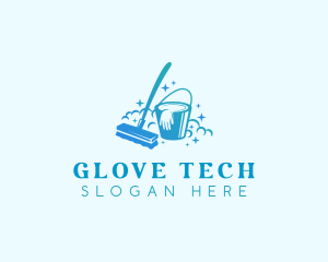 Glove - Bucket Brush Mop Cleaning logo design