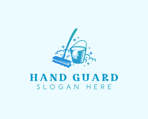 Glove - Bucket Brush Mop Cleaning logo design