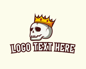 Monarchy - Royal Graffiti Skull logo design