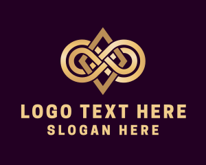 Designer - Gold Infinity Diamond logo design
