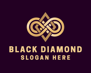 Gold Infinity Diamond logo design